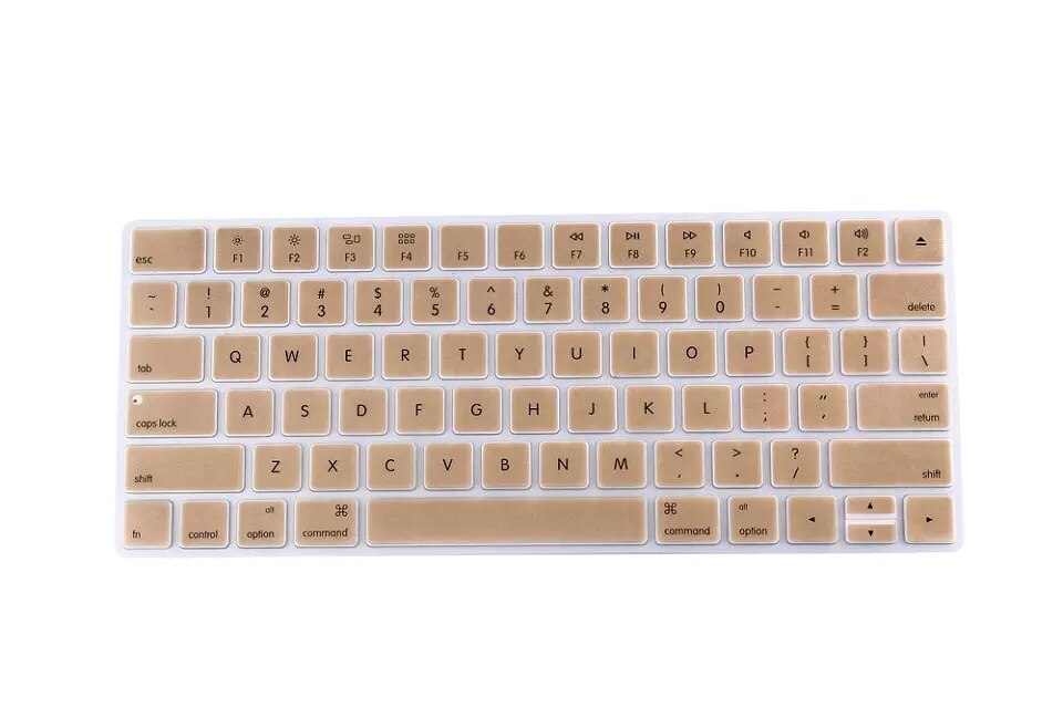 Silikone desktop pc magic keyboard cover skin til apple magic keyboard 2 trådløs genopladelig us version nyeste model): Guld
