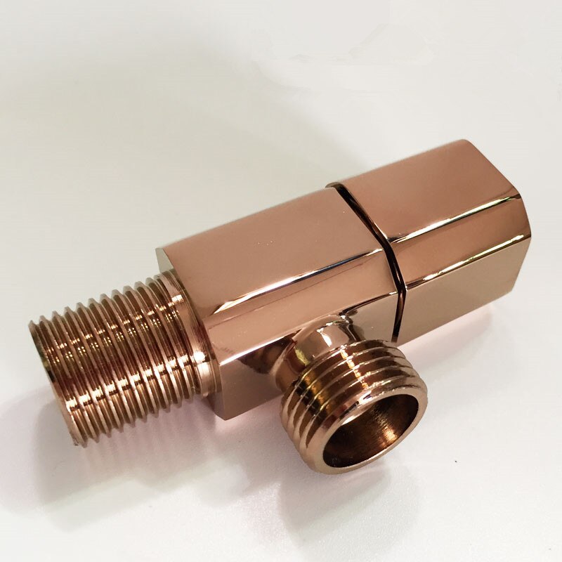Vulventielen Totaal Messing Hoek Kleppen 1/2 "Man X 1/2" Mannelijke Badkamer Bidet Valve Badkamer Accessoires Goud/rose Goud/Zwart