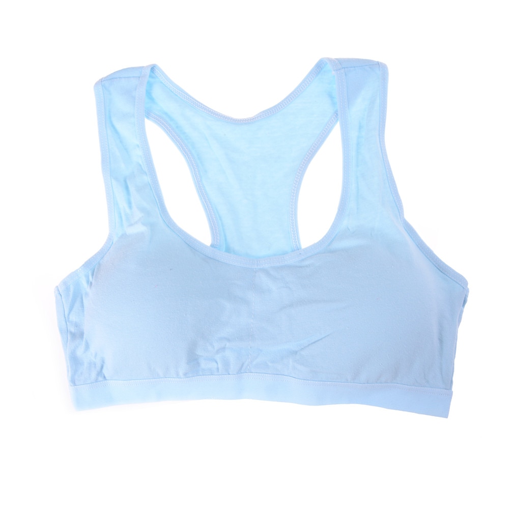 1PCS Wireless Teens Girls Sports Bra Puberty Underwear Teenager Girls Sport Bra Chest Pad Cotton Young Girls Training Bra
