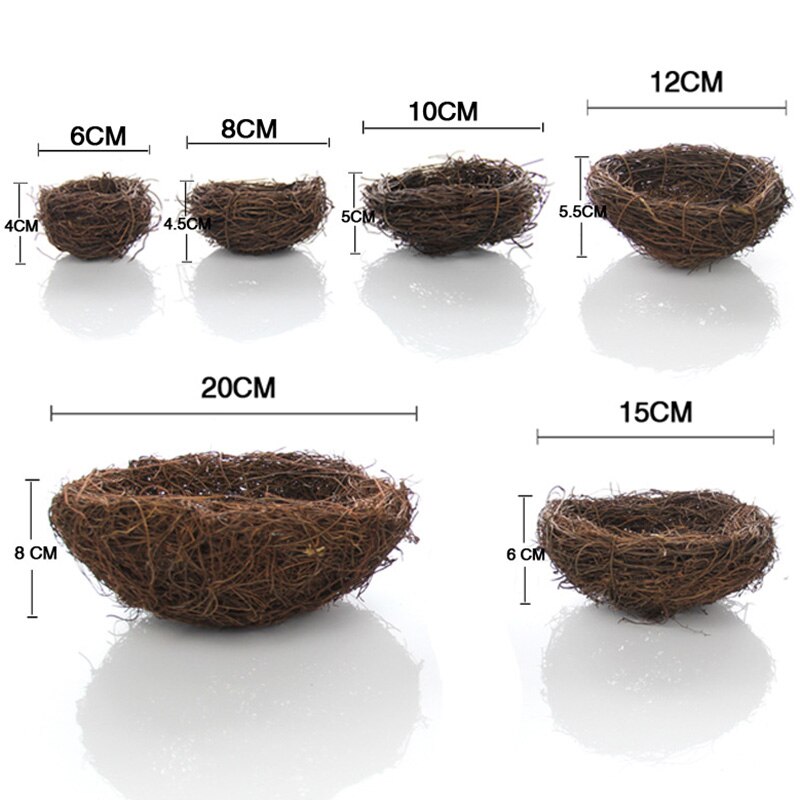 Sztuczny ratan ptasie gniazdo symulacja jaja ogród dziedziniec rekwizyty DIY ozdoby impreza dekoracje Wykonany ręcznie Birdhouse klatka wielkanocna rękodzieło