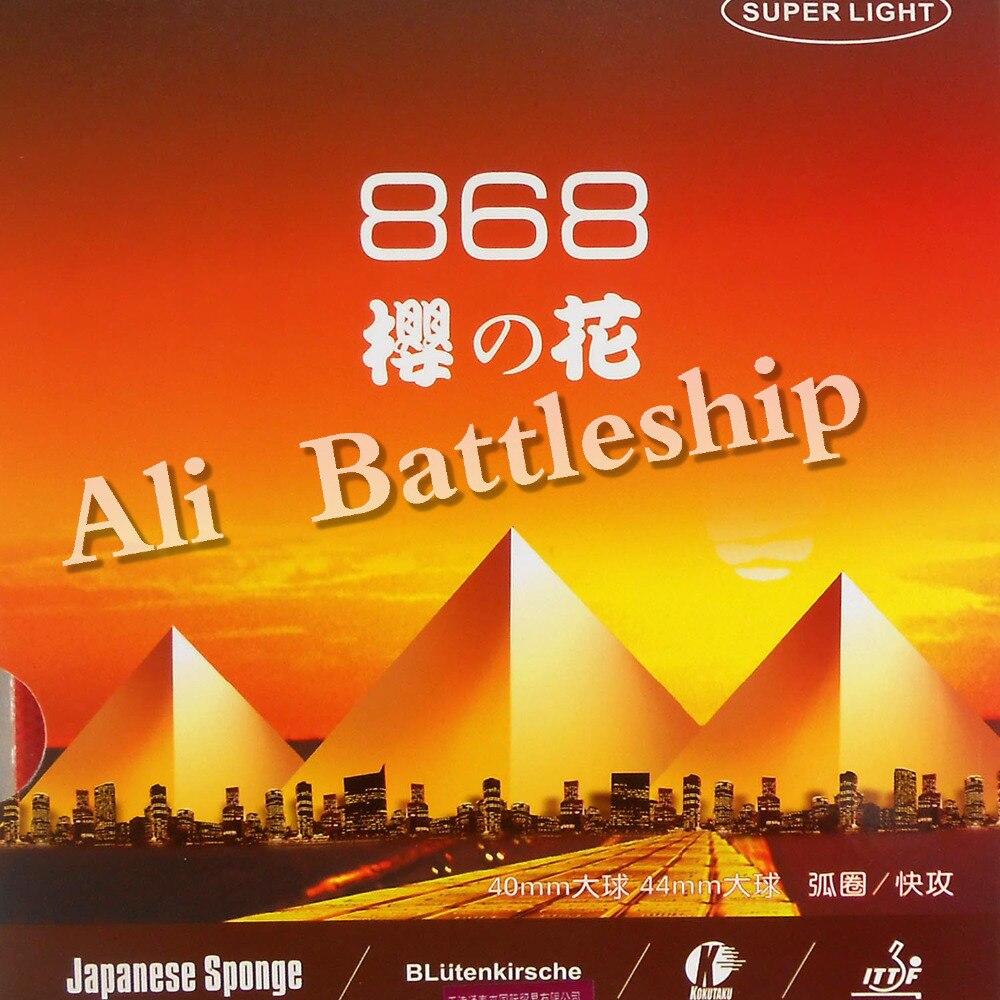 Kokutaku blutenkirsche 868 original, super leve, pips em borracha de pingue-pongue com esponja japonesa