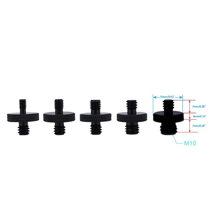 2 Stuks Standaard Schroeven 1/4 &quot;-20 Male Naar M4 M5 M6 M8 M10 Mannelijke Schroefdraad Statief Schroef Adapter camera Montage Converter Schroef