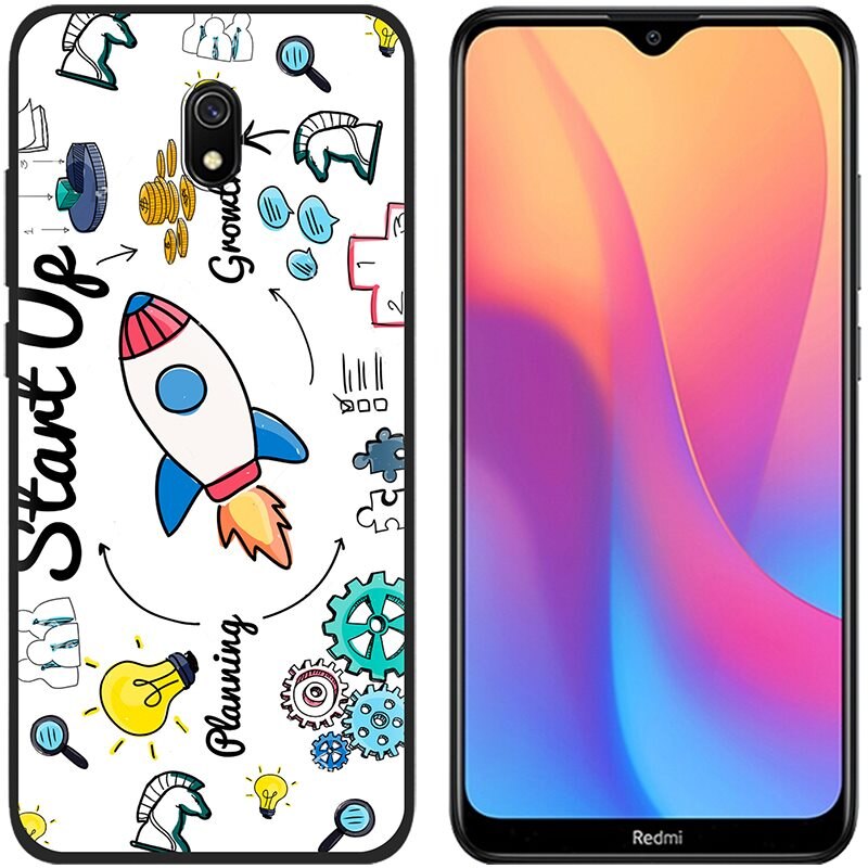 Anti-knock Copertura Posteriore Del Telefono Per Xiaomi Redmi 8A Colorato Copertura Del Telefono di TPU Dipinta di Disegno posteriore Alla Moda: Picture 12