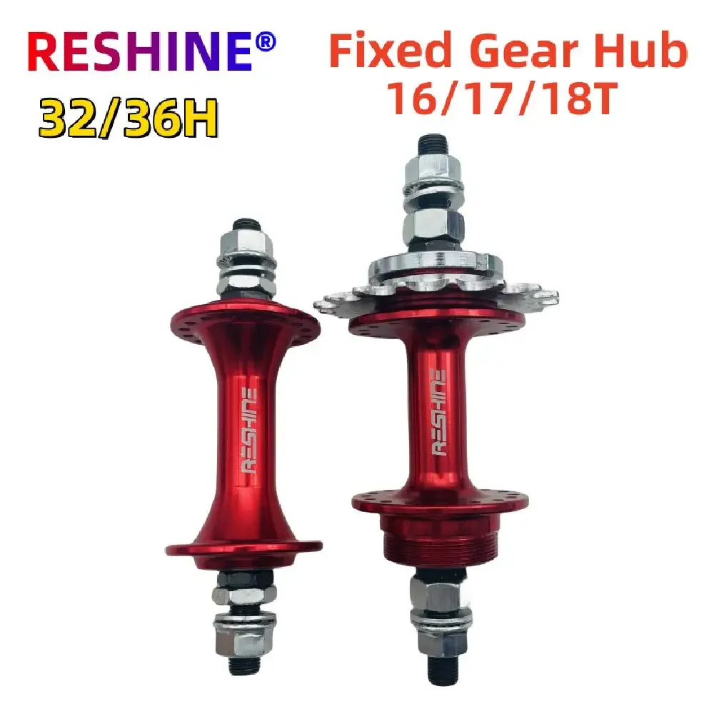 Mozzo bici a scatto fisso da 32/36 fori Mozzi bici da pista con cuscinetto asse da 3/8 "Mozzi bici da corsa a velocità singola 16/17/18t Ruota libera Fixie Parti di biciclette