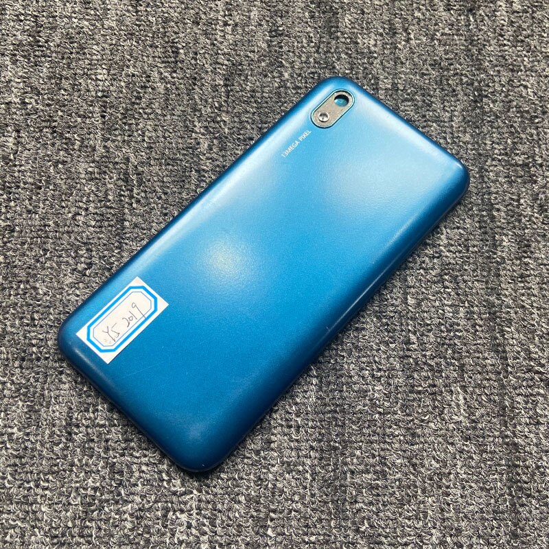 Capa traseira de vidro para huawei y5 5.71, capa de bateria para substituição em AMN-LX9 y5 2019 com lente de câmera: blue
