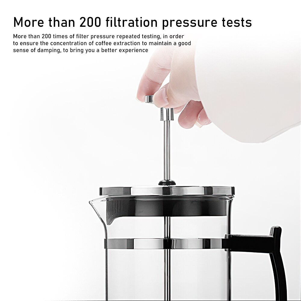 French Presses Coffee Maker 350ml Coffee/Tea Brewer Coffee Pot Stainless Steel Glass Manual Coffee Espresso Maker Pot