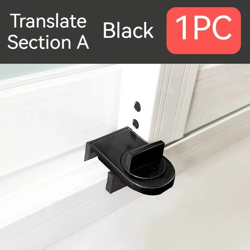 Tope de marco deslizante, cerraduras de gabinete, correas, puertas, cerradura antirrobo de seguridad, puerta corredera de ventana, cerradura de puertas de seguridad para bebés y niños: Rojo
