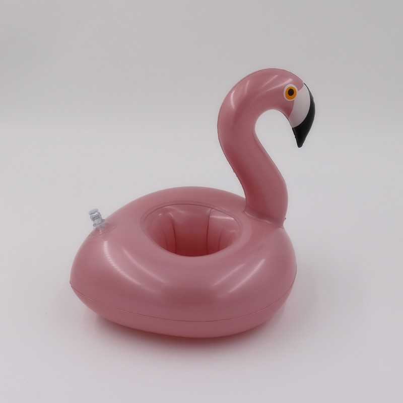 Sous-verre gonflable en forme de flamant Rose doré, support de tasse d&#39;eau flottant, porte-gobelet de boisson, jouet rempli d&#39;air, équipement de natation