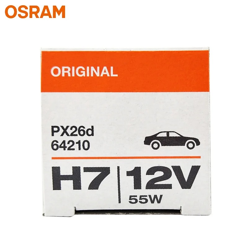 OSRAM 2 pièces Original H7 12V 55W PX26d Standard voiture halogène phare 3200K feux de croisement 64210GE fabriqué en allemagne paire