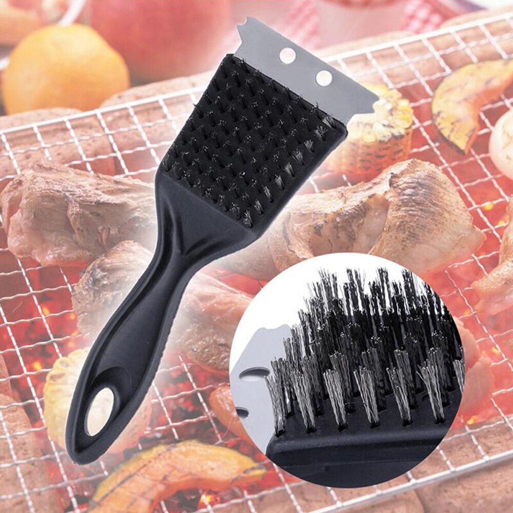 1 pc Stainless Steel Grill BBQ Cleaning Brush Barbecue Cooking Tool Useful Cleaner Outdoor Steam Home BBQ