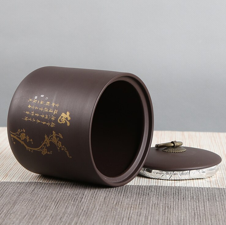 Airtight Canister Zisha Tea Box Kitchen Storage Bottles Jars Food Container Grains Tea Coffee Beans Grains Candy Jar Containers