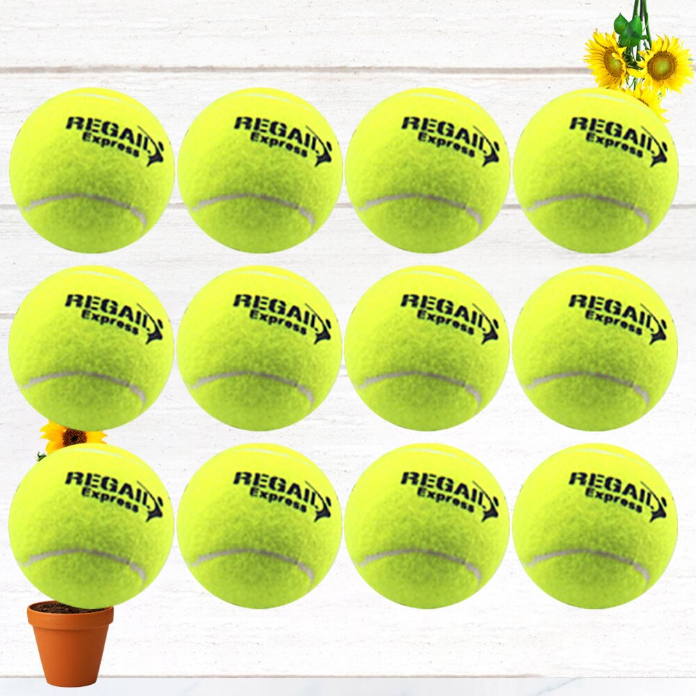 12PCS Elastic Tennis Balls Training Tennis Balls for Sports Practice Outdoor
