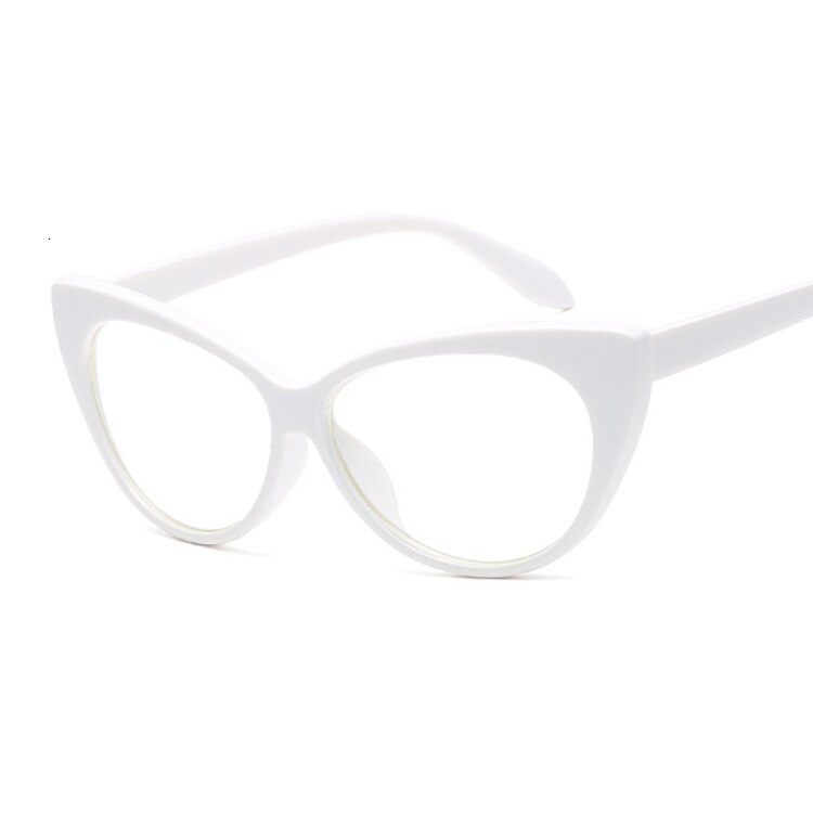 Cat eye zonnebril dames merk luxe zonnebrillen voor dames luipaard kleine tinten vrouwelijke dame: Witte trans
