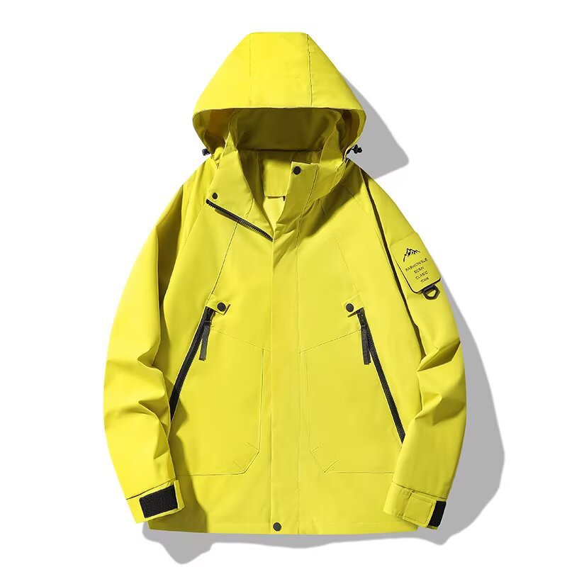 Winddichte waterdichte herenjas Outdoor regenjas Lente Herfst Lichtgewicht wandeljack met capuchon Casual windjack: XXXL / groen