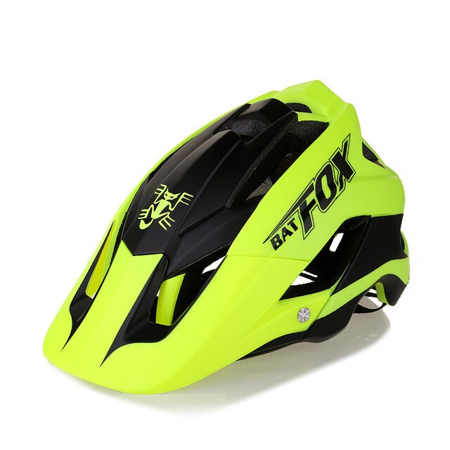 BATFOX Anti-collision Road Fietsen MTB Fietshelm Ultralight Integraal gegoten Fietshelm 56-63cm: green