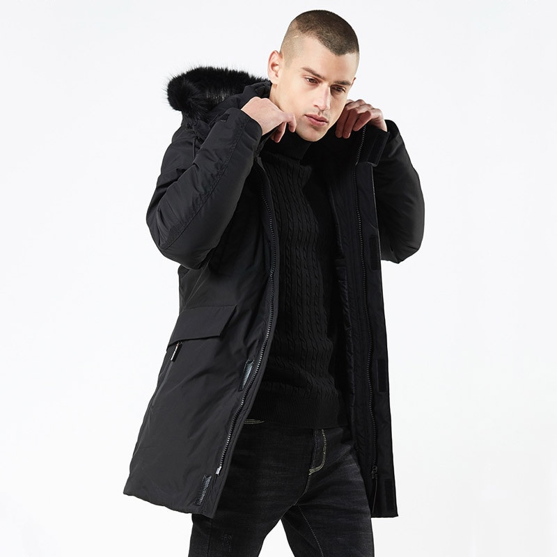Vinter casual lång stil huva epaulett bomull vadderade jackor herr tjock hatt vindtät herr parkas fickor kappor