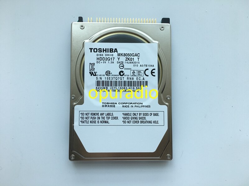 Disque dur MK8050GAC MK8050GACE ZK01 DC + 5V 1.3A 80 go pour BMWW CIC RADIO système de navigation de voiture, Original,
