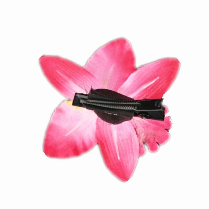 Free Women Summer Bohemia Beach Thai Lily Orchid Flower Hair Clip Bridal Wedding Headwear Ornaments Accessories