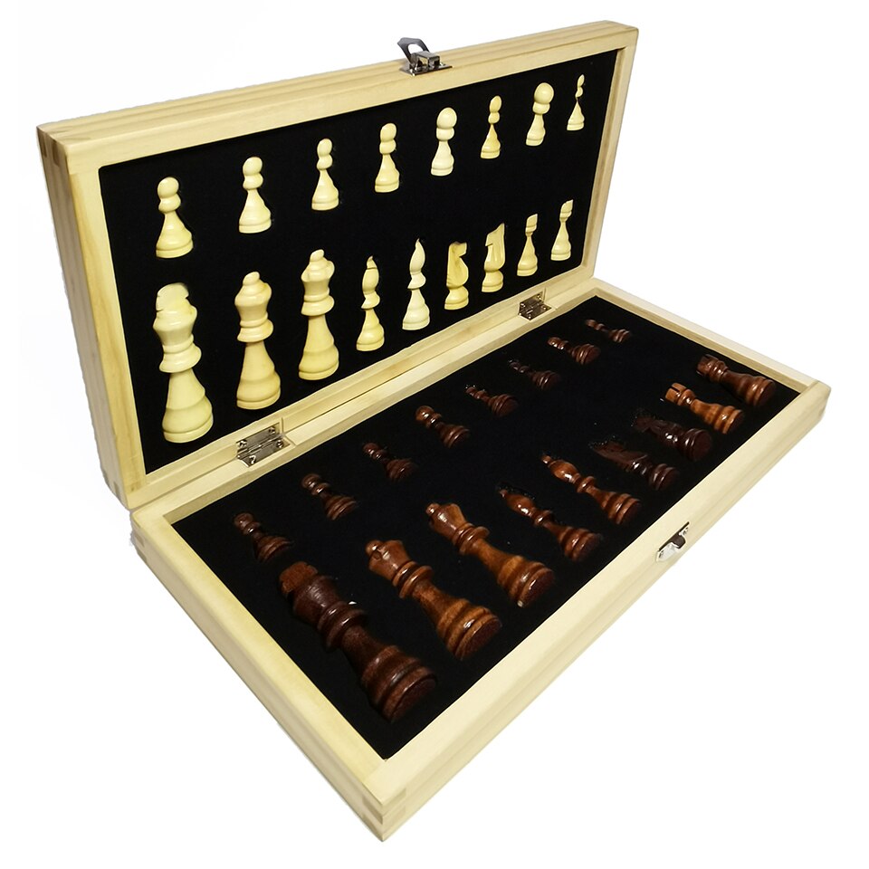 High-end 4 Queens Magnetic Chess Game Wooden Chess Set Chess Pieces Foldable Wooden Chess Board Toy I157