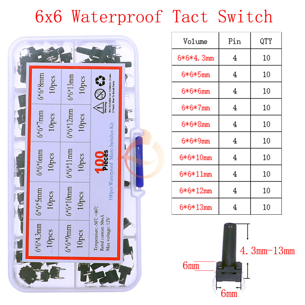 Car Remote Control Keys Button Touch Microswitch DIY Micro Switch Assorted kit Push Button Tact Switches Reset Mini Leaf Switch: Blue