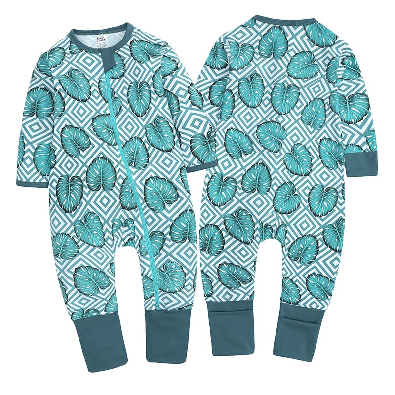 Baby Romper Meisjes Jongens Leuke Cartoon Dier Streep Kleding Lange Mouw Jumpsuit Hoodedcotton Romper Zonder Voet Cover