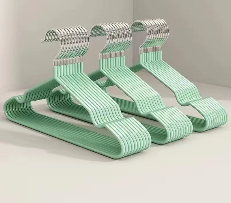 10 Stück rutschfeste KleiderbüGel-Garderobe, nicht abfärbende Kleidung für Höhle Heimgebrauch, rutschfeste Trocknung, Metall, dicke Aufbewahrung, Schlafzimmer, Kleiderschränke