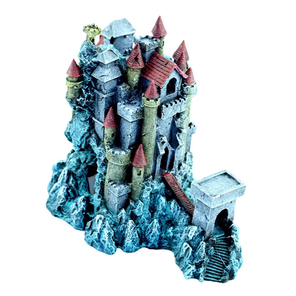 Resin Antique Castle Aquarium Home Decoration Handmade DIY Crafts Castle