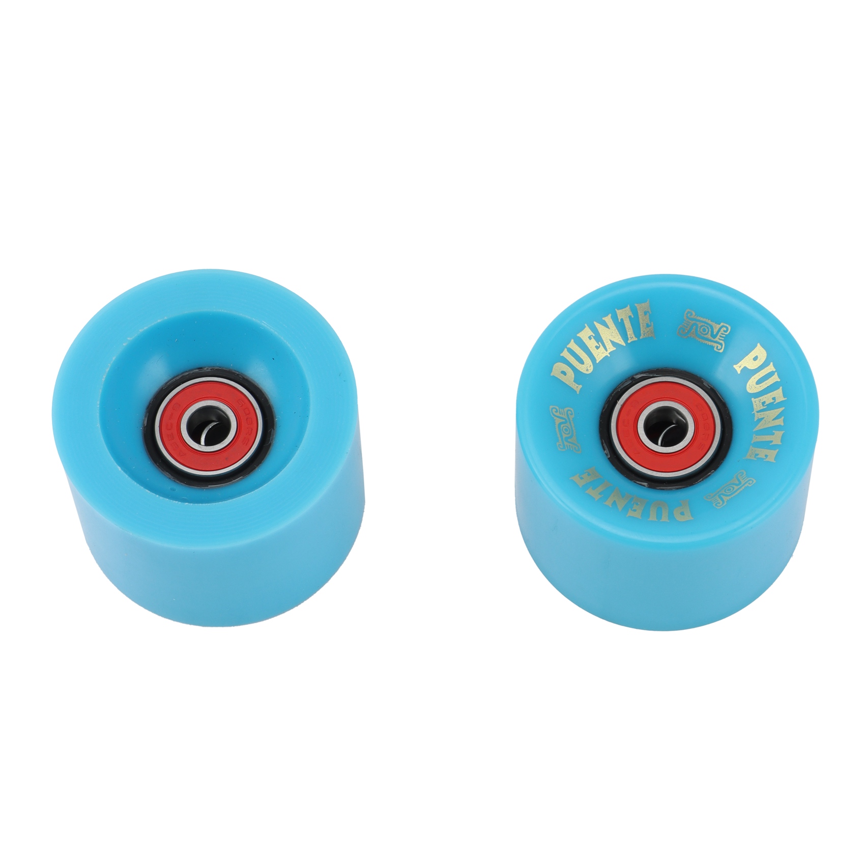 PUENTE 4Pcs/Set Cruiser Skateboard Wheels PU Wheels Long Board Cruiser Wheels with ABEC-9 Bearings,Blue