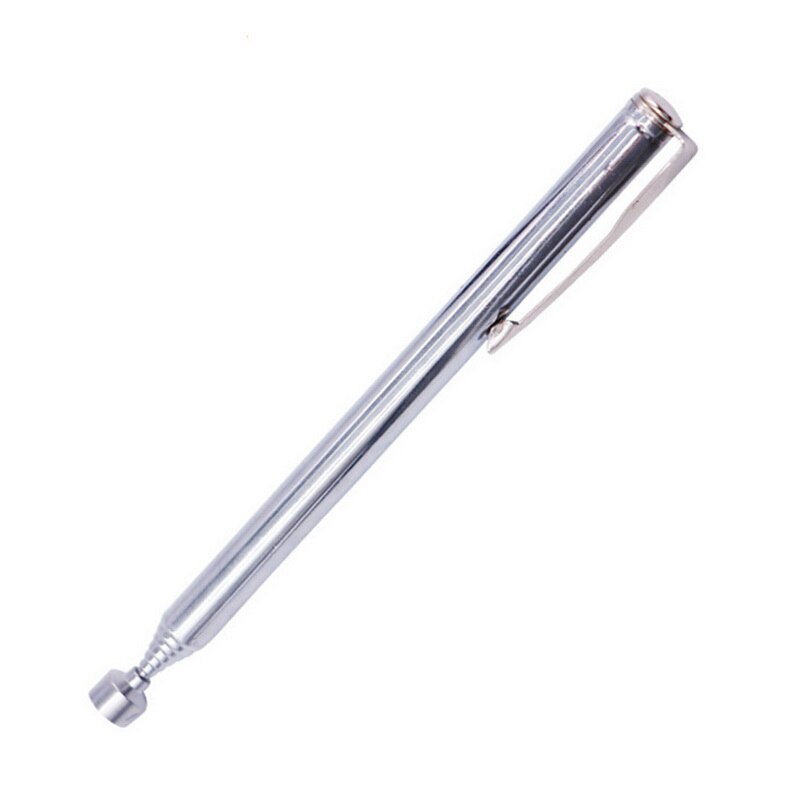 Magnetische Teleskop Pick Up Werkzeug Teleskop Magnet Stick zu Kleine Metall Picking Stift Metall Picker Saug Leistungsstarke Eisen Stick: Silver 125-650mm