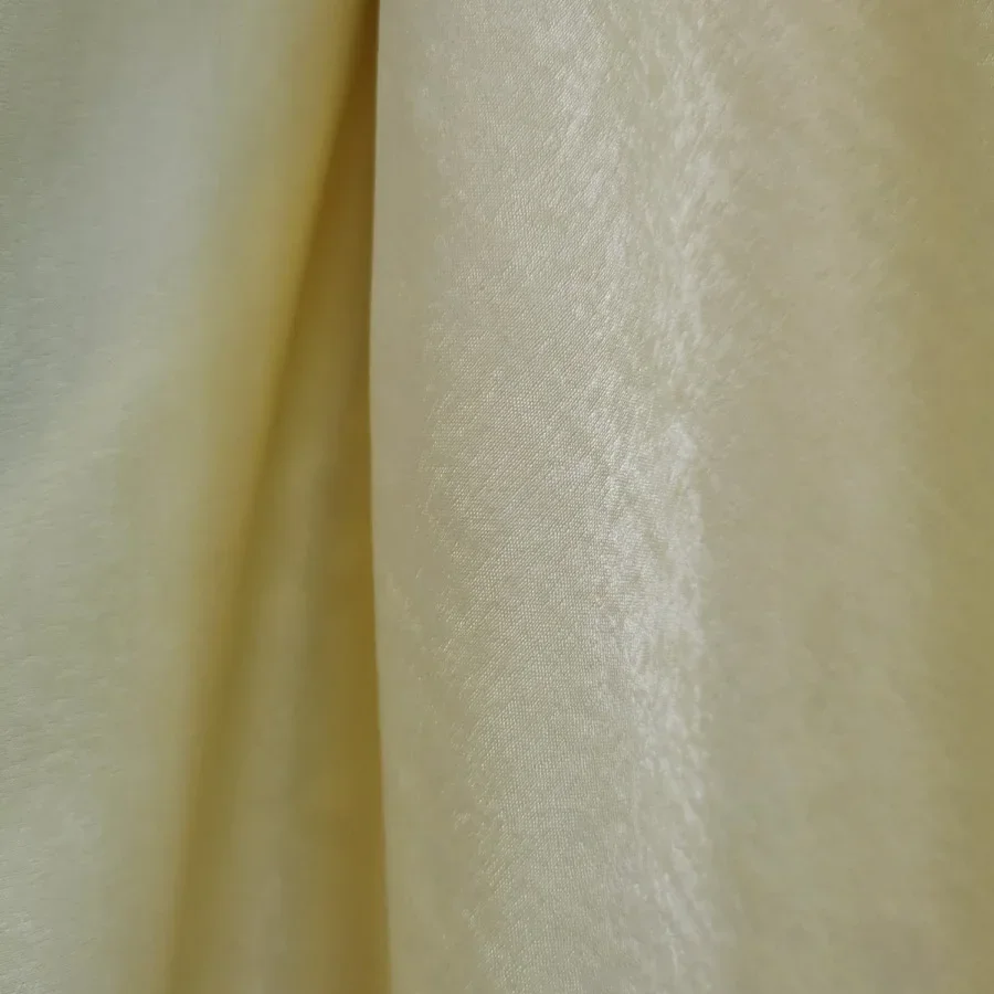 Tela de piel de melocotón de gasa crepé brillante, Material de vestido satinado de seda fluorescente