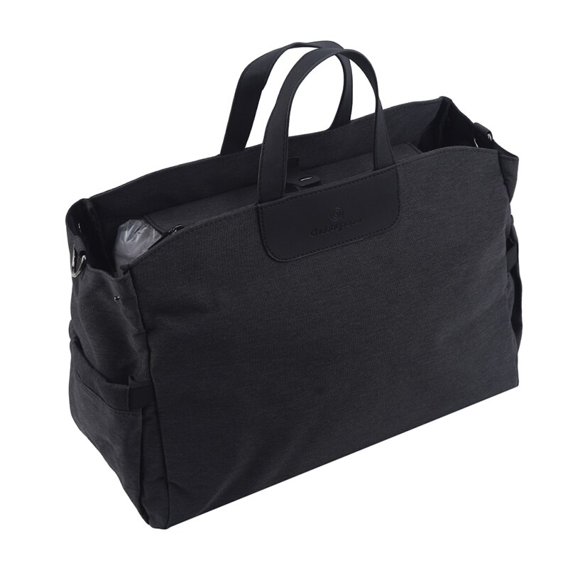 Luiertas voor mama, schoudertas voor mama, reistas voor mama, kinderwagen, baby-opbergtas, verzorgingstas, multifunctionele mummie-handtas: Zwart