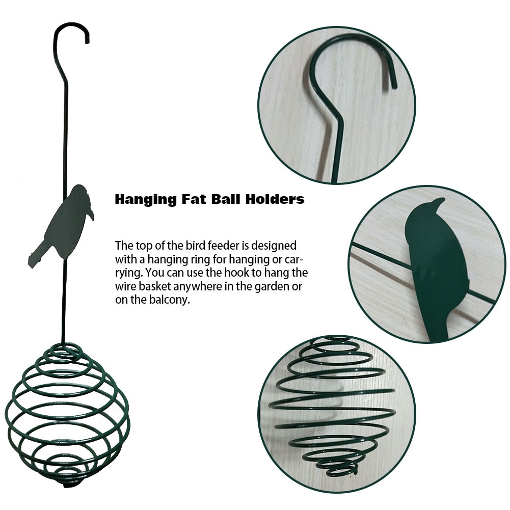 Waterproof Hanging Bird Feeder Iron Cover Bottom Wild Bird Feeder Black Outdoor Bird Food Dispenser Seed Peanut Food Container