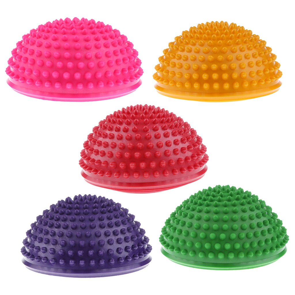 5 piezas media pelota para Yoga equilibrio Pods -Hedgehog Styled equilibrio medio abombado para niños-Hedgehog Styled mejorar el equilibrio