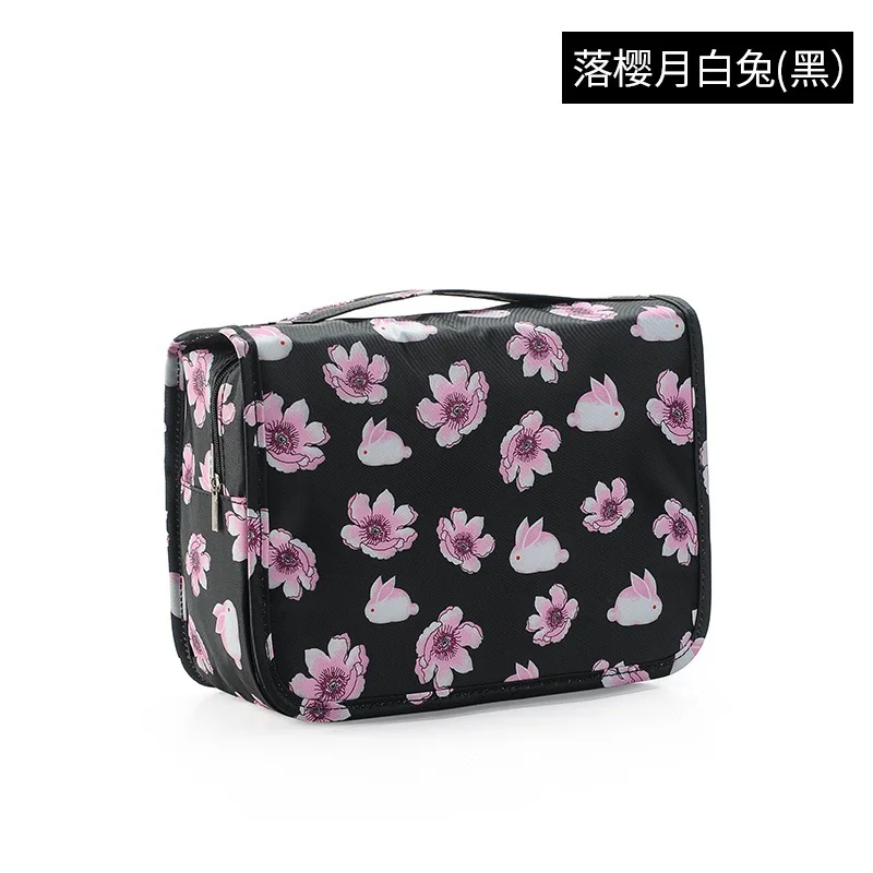 High Capacity Makeup Bag Travel Cosmetic Bag Waterproof Toiletries Storage Bags Travel Kit Ladies Beauty Bag: Red