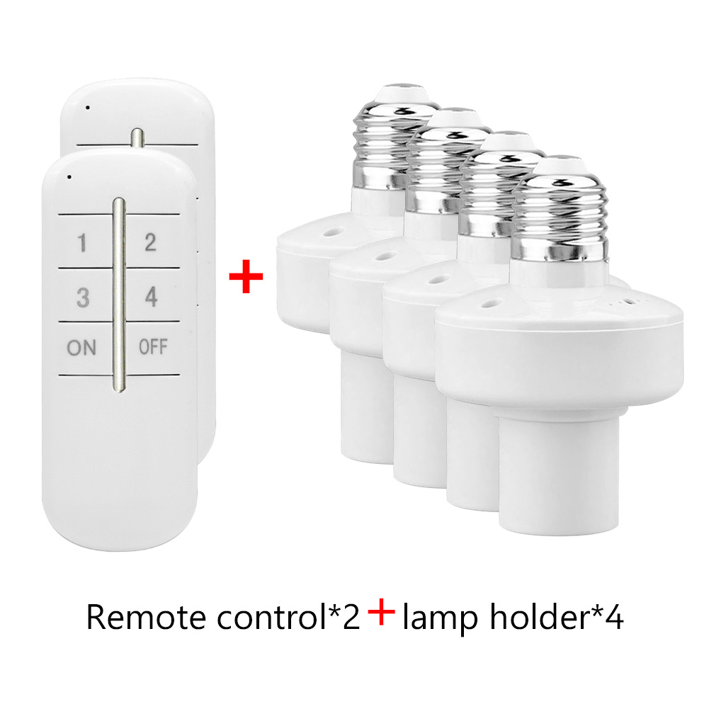 Télécommande sans fil inda lumière douille support de lampe 20M gamme pour ampoules LED douille de lampe sans fil lumière interrupteur kit AC180-250V: green