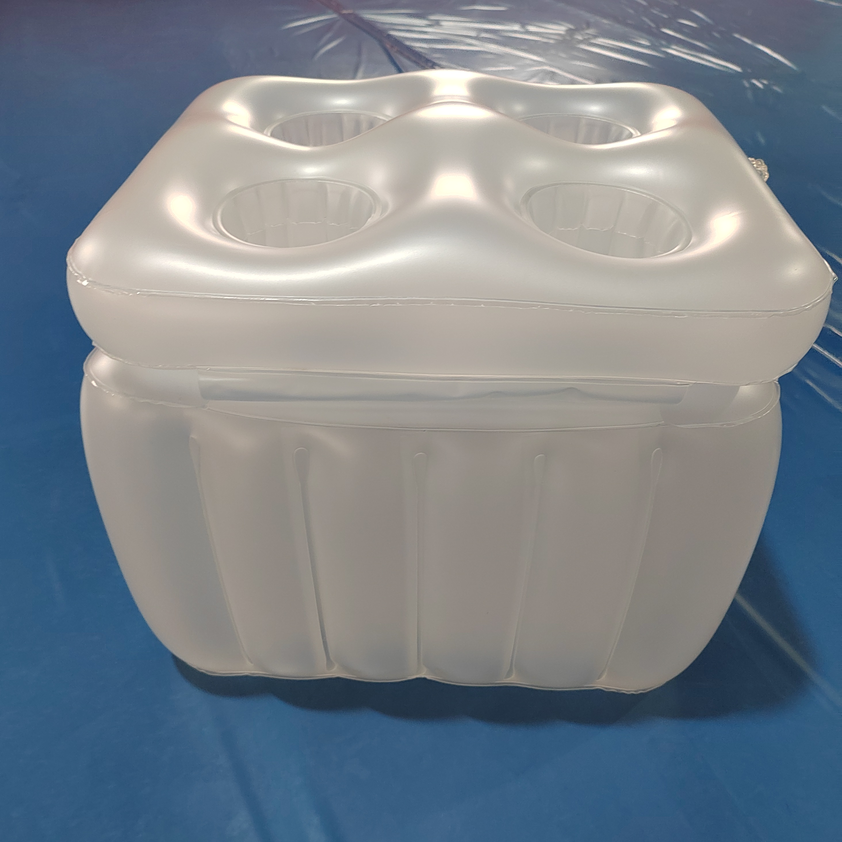 Inflatable Floating Cooler for Pools with 4 Built in Cup Holders Inflatable PVC Floating Coolers