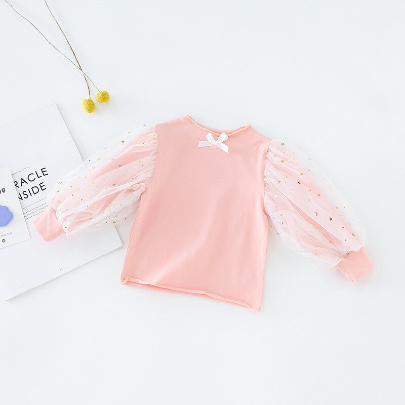 Kids Baby Girl Tops Autumn Blouse Cotton Puff T-Shirt Long Sleeve Shirt Lovely Princess Toddler Baby Clothes Sets: P / 12M