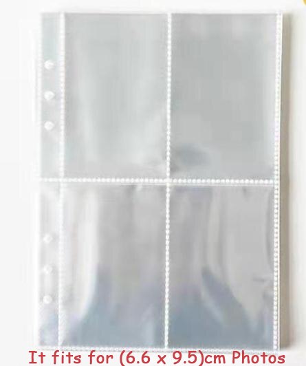 SKYSONIC, recién llegado, carpeta A5 con cremallera, libro para recoger, cubierta con purpurina, organizador, diario, cuaderno, bala, álbum de fotos transparente de PVC: Azul marino
