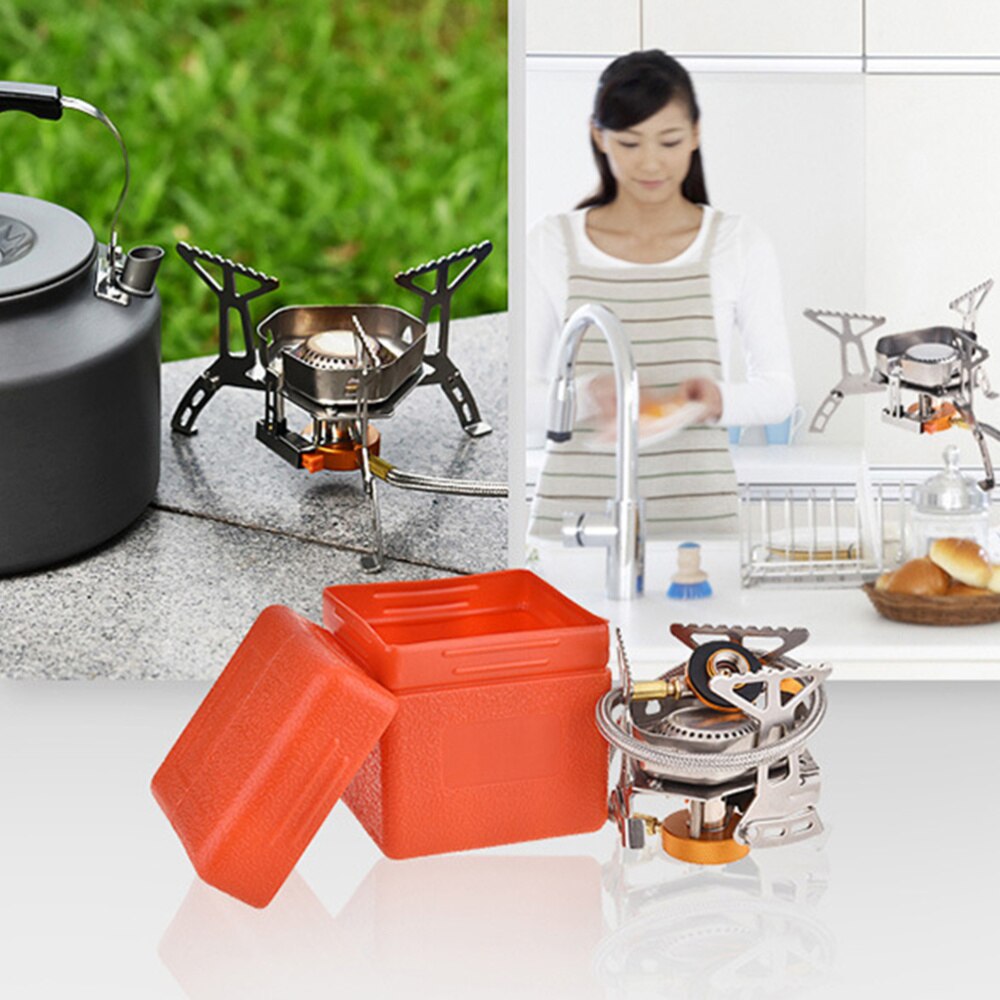 Camping Windbreak Burner Outdoor Portable Gas Stove Pot Grill Folding Burner Electronic Ignition Cooker Outdoor Cooking Camp