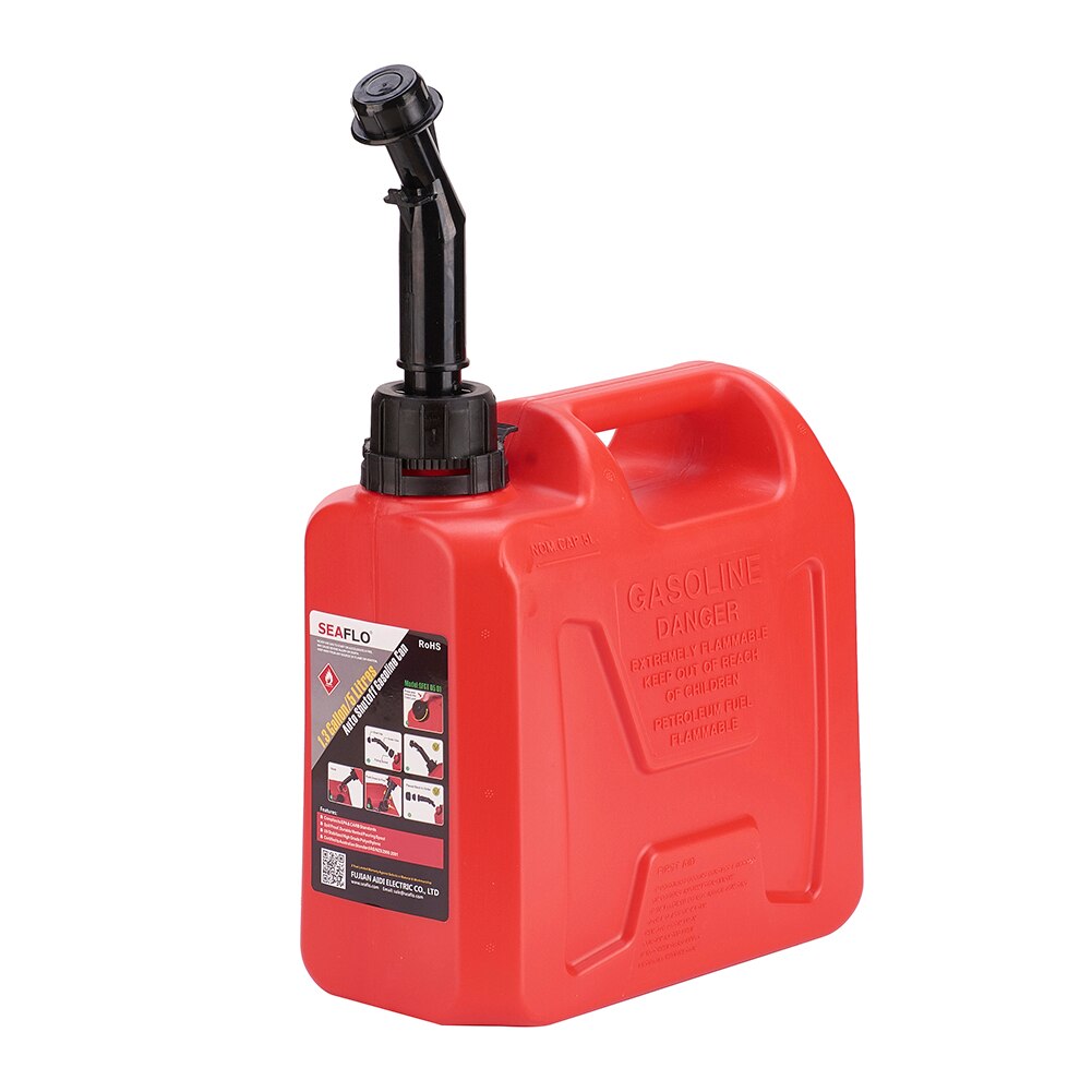 5L Plastic Petrol Cans Anti-static Spare Jerry Can Fuel Tanks Gasoline Oil Container Pot: Red