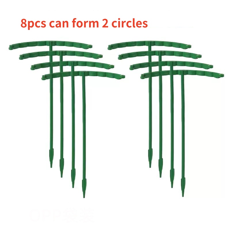 1/4/8/16 Plastic Plant Support Pile Stand Plant Support Pile for Flowers Greenhouses Arrangement Fixing Rod Holder Garden Tools: Red