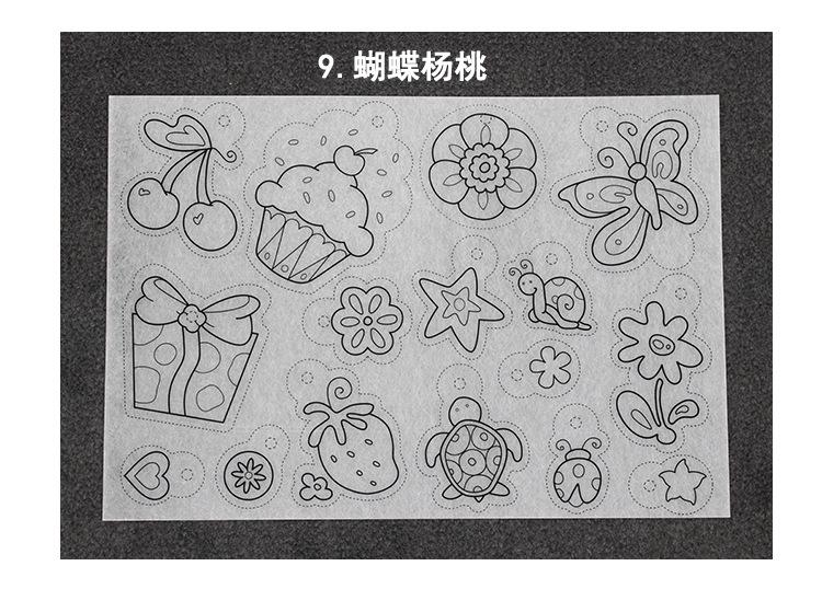 5 teile/los Shrinky Dinks Wärmeschrumpfende Blatt Mit aufbringen Füllung Schrumpfen papier Für DIY Scrapbooking accesssories Dekor: 9