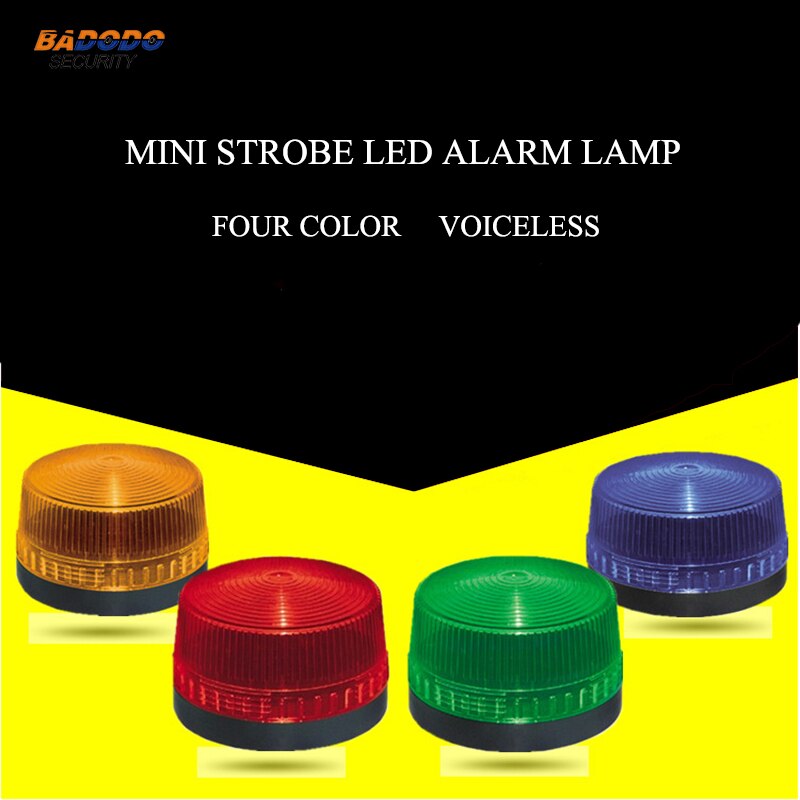 Mini lampe stroboscopique à LED, lumière jaune, bleue, rouge et verte, signal d&#39;avertissement, sirène sonore de 100db, pour porte battante