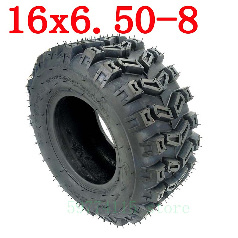 16 Inch Tire Vacuum Tire Tubeless 16x6.50-8 Inch For Snow Sweeper Wheeled Trailer Atv Beach Car Motorcycle