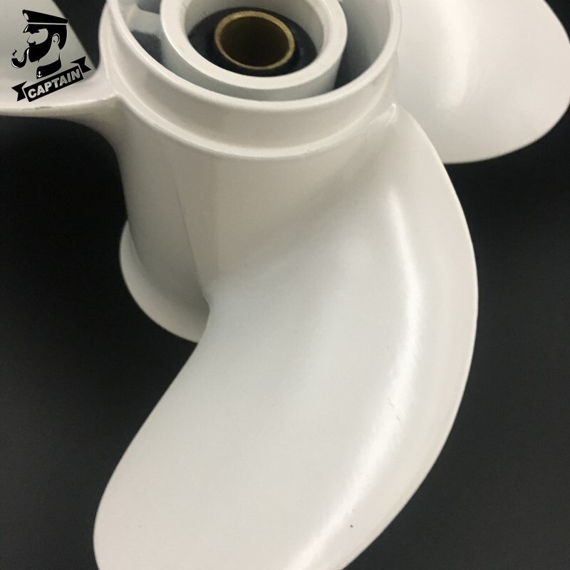 Hélice de popa 9 1/4x9 para motores yamaha, estria em alumínio com 8 dentes, hp, 15hp e 20hp