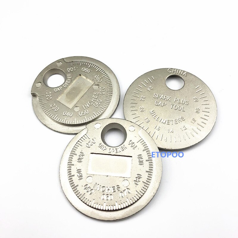 1Pcs Spark Plug Gap Measurement Coin Type Spark Plug Gauge 0.6-2.4MM Measurement Tool