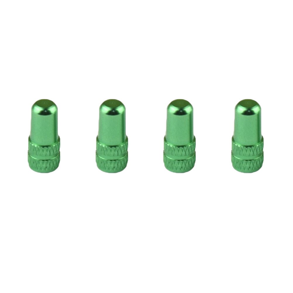 4Pc Fiets Velg Tyre Stem Air Ventieldopjes Stofkap Camping Banden Fiets Outdoor: green