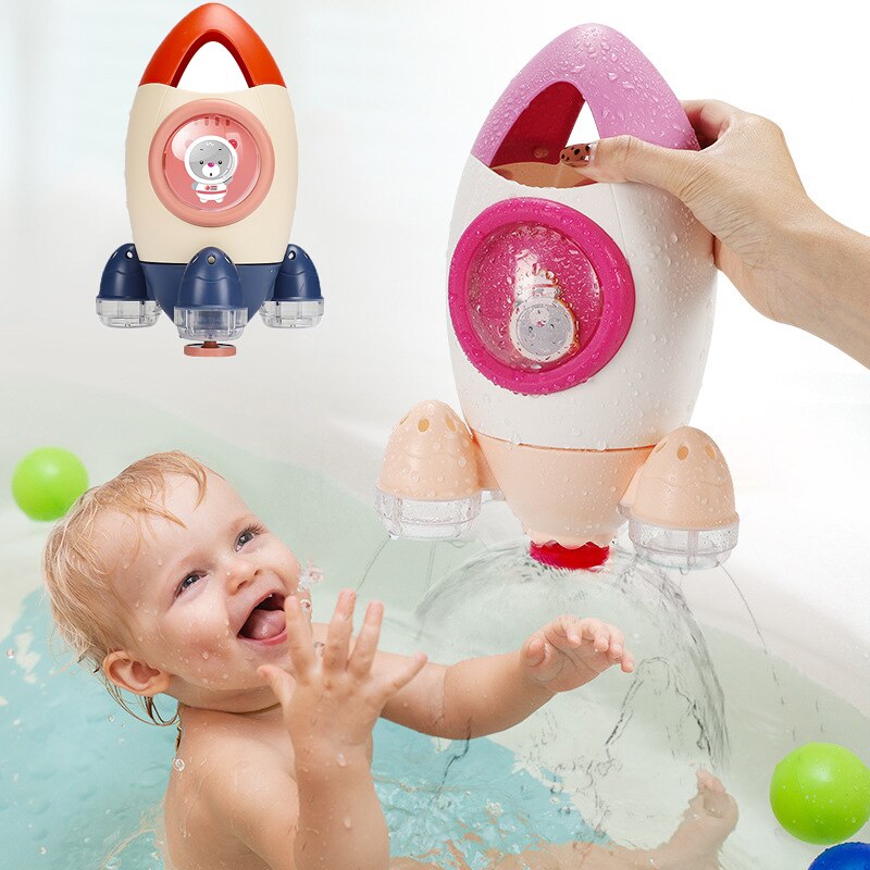 Baby Bath Toys Piscina Accessories Play With Water For Bathroom Duck Lion Rocket Seahorse Funny Water Game