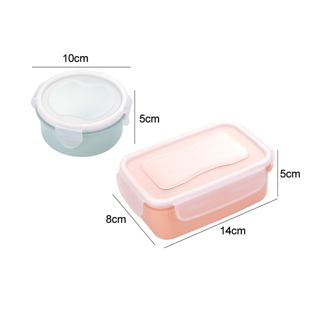 Runde/Rechteck Mittagessen Kasten Kunststoff Vorrats-Kasten Lebensmittel Lagerung Container Lebensmittel Container Bento Kasten Küche Vorrats-Organizer