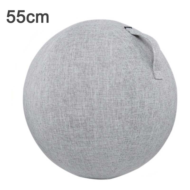 Anti-Slip Yoga Bal Cover Oefening Balans Bevalling Bal Cover Met Handdle Draagbare Yoga Pilates Gym Training Bal Cover tas: 55cm Gray white